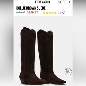 Dollie Brown Suede Steve Madden Boots